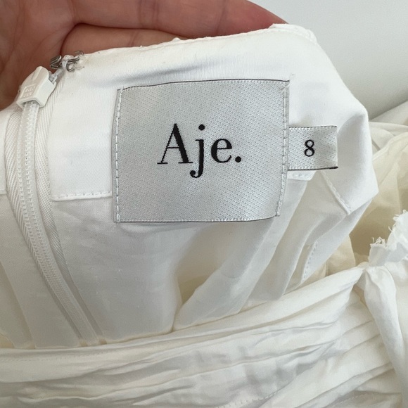 Aje casabianca mini dress, white, UK8/US4 - Picture 7 of 7